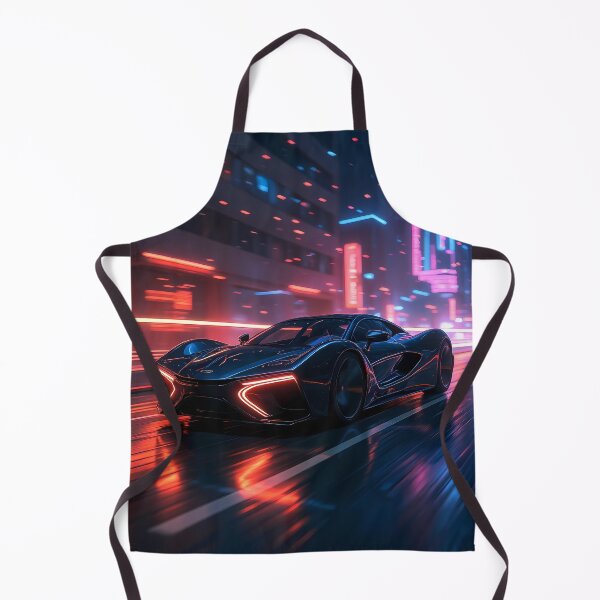 Item preview, Cyberpunk Blue Sedan Retro Futuristic Car Poster, Electric Blue Body with Bold Red Accents, Neon City Lights and Rainy Streets, Cinematic Japanese Street Racing Aesthetic, Modern Automotive Wall Art designed and sold by PaintedPixels01.