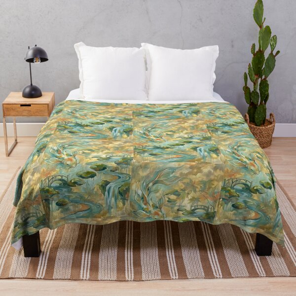 Item preview, Koi Fish Japanese Garden Art designed and sold by PictoVibe.