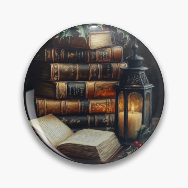 Item preview, Gothic Christmas Books – Dark Academia Candlelight designed and sold by DreamyPixStudio.
