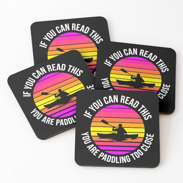Item preview, If You Can Read This You Are Paddling Too Close | Funny Kayak Retro Sunset Design | Kayaker Gift | Paddling Humor Shirt designed and sold by Luminari Creations.