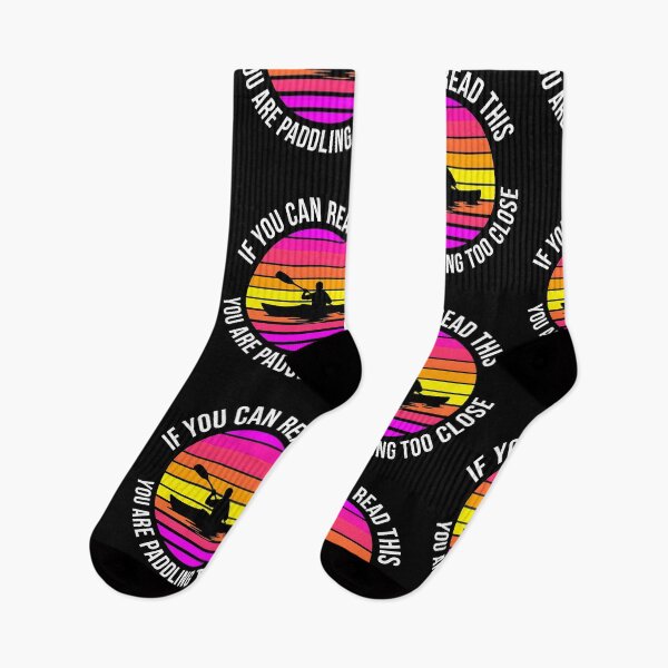 Item preview, If You Can Read This You Are Paddling Too Close | Funny Kayak Retro Sunset Design | Kayaker Gift | Paddling Humor Shirt designed and sold by Luminari Creations.