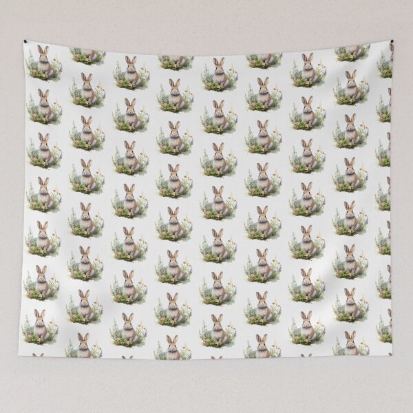 Item preview, Meadow Bunny | Beautiful Wildflower Nature Art designed and sold by Mandayartstudio.
