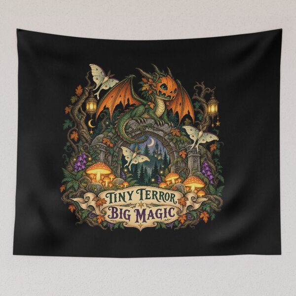 Item preview, Pumpkin Dragon Tiny Terror Big Magic designed and sold by Knightzoro Studio.