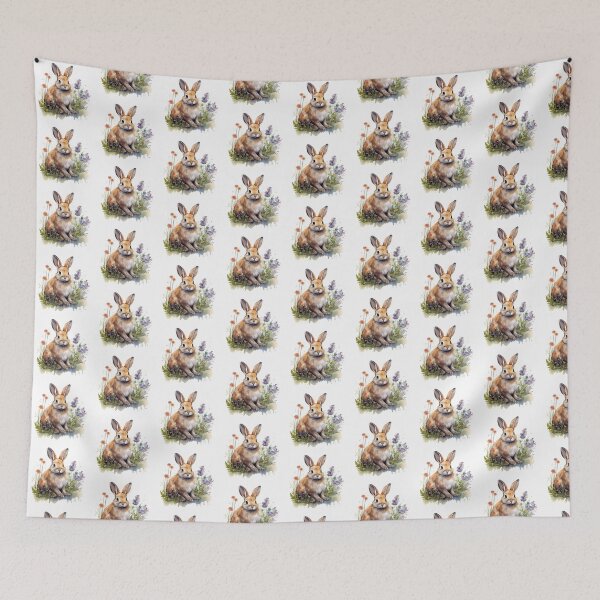 Item preview, Meadow Bunny | Beautiful Wildflower Nature Art designed and sold by Mandayartstudio.
