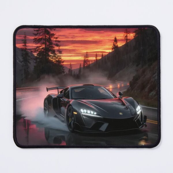 Item preview, Apex Drift Wet Asphalt Racing Car Poster, Sleek Sports Coupe on Rain Soaked Streets, Neon Reflections and Cinematic Nighttime Atmosphere, Japanese Street Racing Aesthetic, Moody Automotive Wall Art designed and sold by PaintedPixels01.