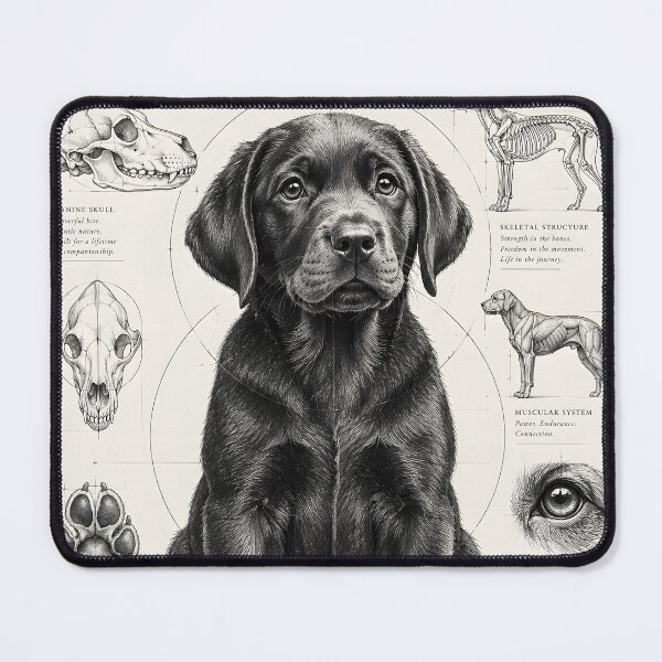 Item preview, GCR1 Labrador Puppy Anatomy Art – Vintage Scientific Dog Illustration designed and sold by GCR1.