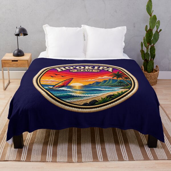 Item preview, Ho'okipa Maui Hawaii Windsurfing Sunset Embroidered Patch designed and sold by Swanny's Custom T-shirt and Gift Designs.