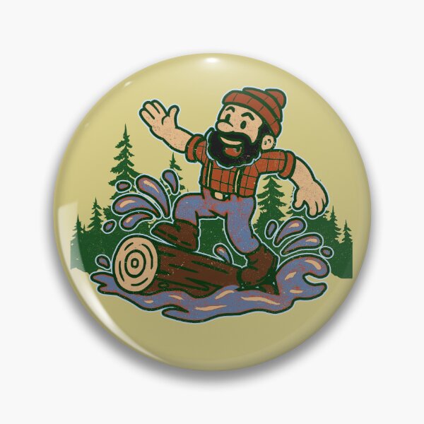 Item preview, Let's Roll Lumberjack Log Rolling Cartoon designed and sold by CRHPOD20.