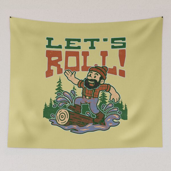 Item preview, Let's Roll Lumberjack Log Rolling Cartoon designed and sold by CRHPOD20.