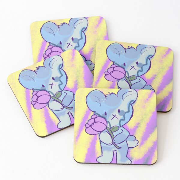 Item preview, Shy Blue Bunny With Pink Flower designed and sold by Roseu147.