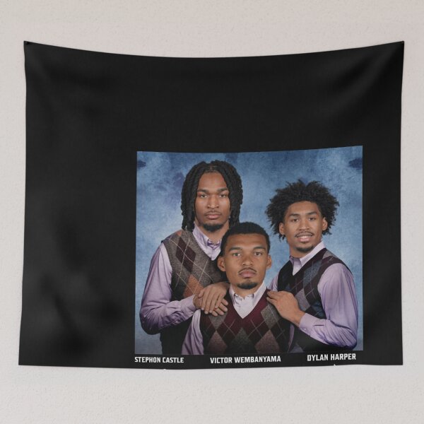 Item preview, Victor Wembanyama Dylan Harper Stephon Castle Spurs Basketball designed and sold by jessicalynnschu.