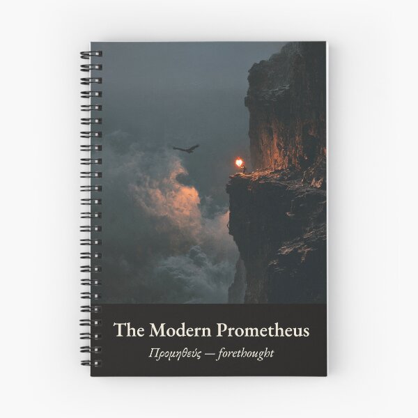 Item preview, The Modern Prometheus | Greek Mythology Dark Academia Painting designed and sold by Drunken Authority.