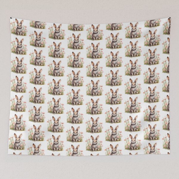 Item preview, Meadow Bunny | Beautiful Wildflower Nature Art designed and sold by Mandayartstudio.