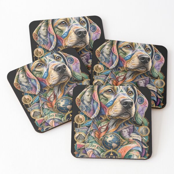 Item preview, GCR1 Global Relic Dog Art – International Currency Collage Portrait designed and sold by GCR1.