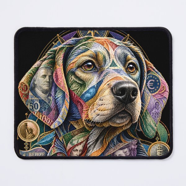 Item preview, GCR1 Global Relic Dog Art – International Currency Collage Portrait designed and sold by GCR1.