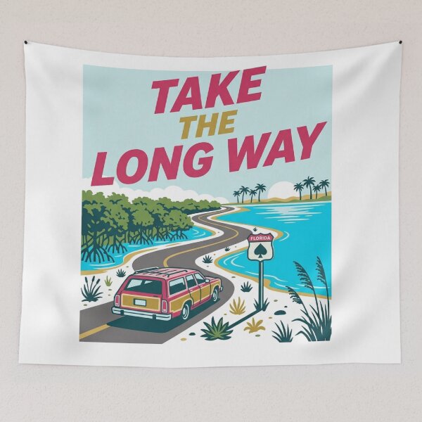 Item preview, Take The Long Way Florida Coastal Road Trip designed and sold by mood-draftsman.