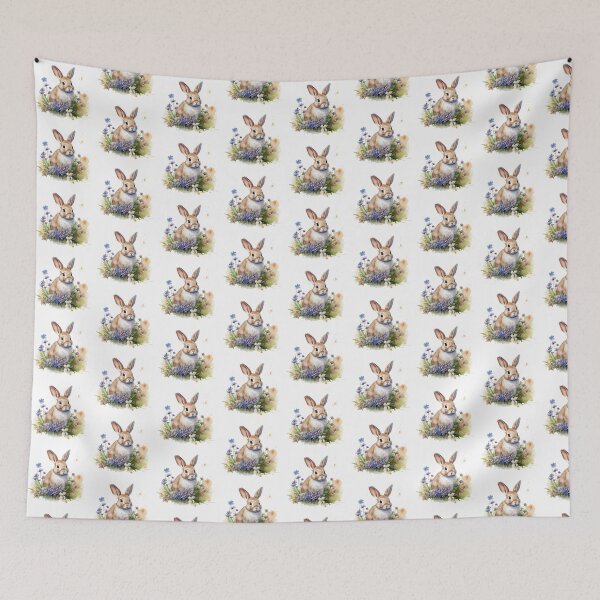 Item preview, Meadow Bunny | Beautiful Wildflower Nature Art designed and sold by Mandayartstudio.