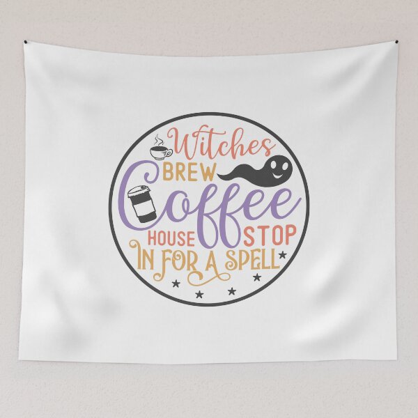 Item preview, Witches Brew Coffee House Stop In For A Spell Cute Ghost Coffee designed and sold by Creative Spark.