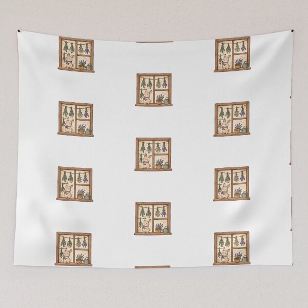 Item preview, Herbs Drying by the Cottage Window designed and sold by Sweet Blob Co.