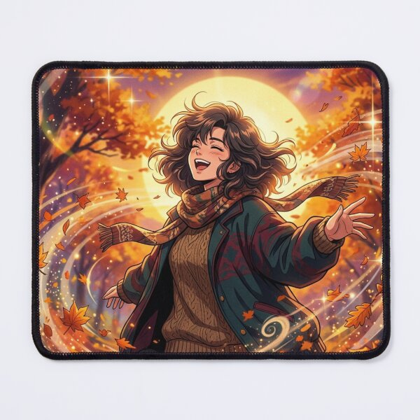 Item preview, Happy Woman in Autumn Forest Anime designed and sold by JonelleTshirts.