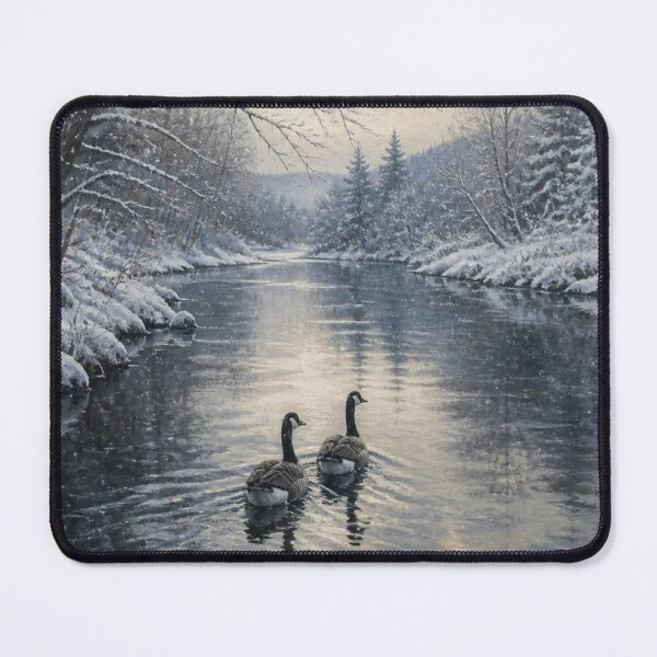 Item preview, Two Geese in Winter designed and sold by Artnovalty.redbubble.com.