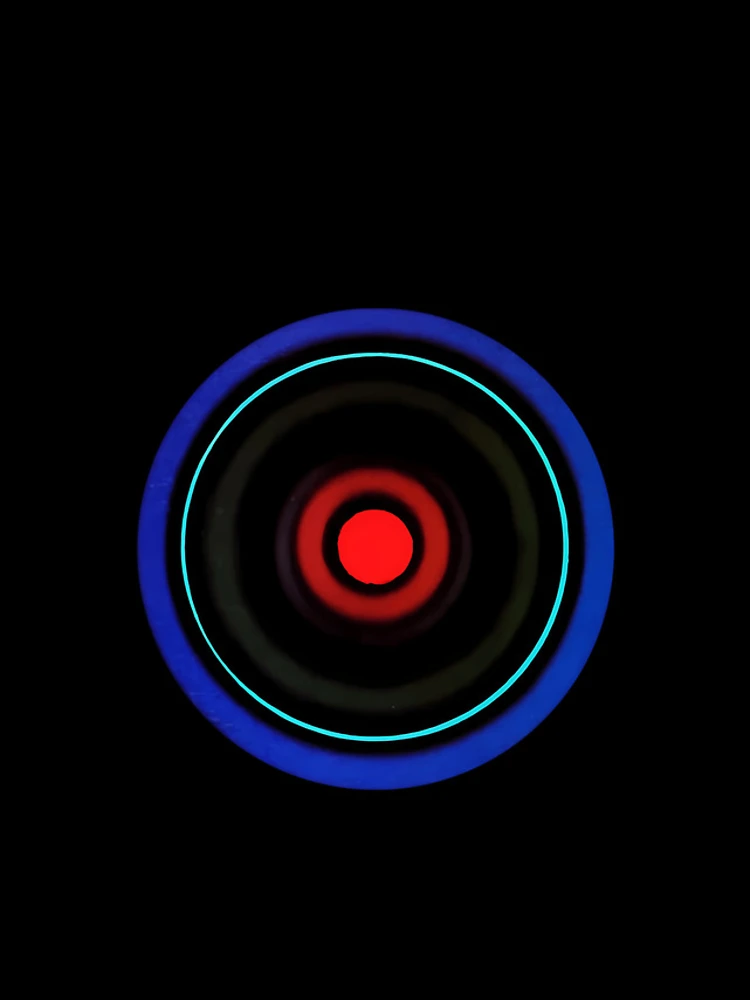 Thumbnail 4 of 4, iPhone Case, Circular Rings Pattern In Blue Red designed and sold by YungShadow.