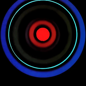 Artwork thumbnail, Circular Rings Pattern In Blue Red by YungShadow