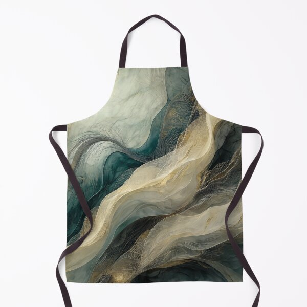Item preview, Golden Current - Elegant Teal Fluid Abstract Artwork designed and sold by nhk999.