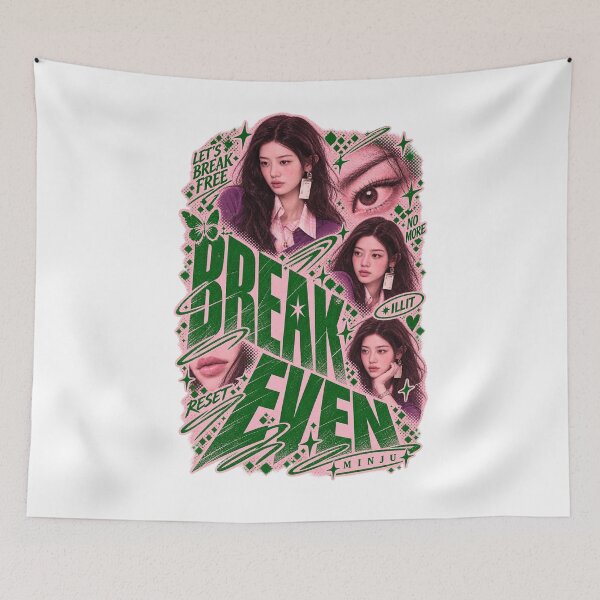 Item preview, Green Graffiti Sparkle Break Even Minju | Best Kpop Gift designed and sold by Valereekmerch.