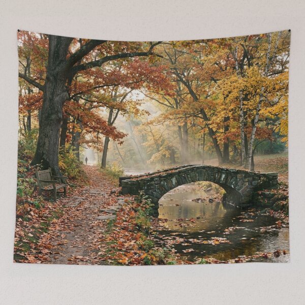 Item preview, Stone Bridge in Autumn Park designed and sold by JonelleTshirts.