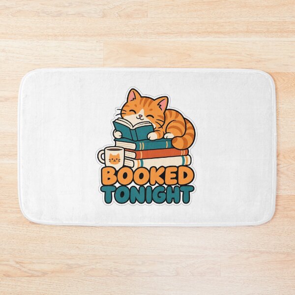 Item preview, Booked Tonight - Cute Orange Cat Reading Books designed and sold by victorsuarez.
