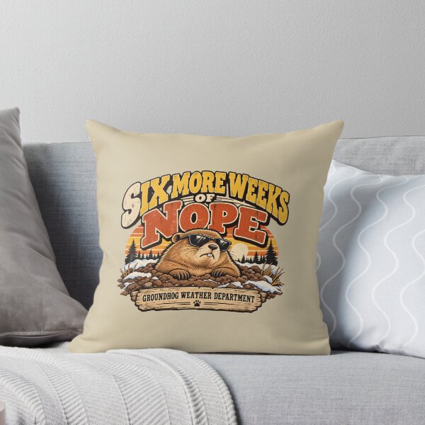 Item preview, Six More Weeks of Nope – Funny Groundhog Day Vintage Retro Shirt designed and sold by Nathan28ings.