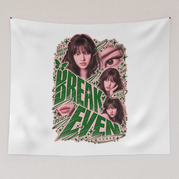 Item preview, No More Rules Yunah ILLIT Break Even | Kpop Fan Art designed and sold by Valereekmerch.