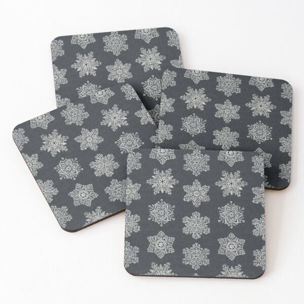 Item preview, Lacy Winter Snowflakes - Sophisticated Christmas in Navy designed and sold by somecallmebeth.