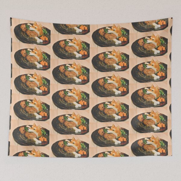 Item preview, Shiba Inu Hamburger Steak  Cute Japanese Food designed and sold by EchoWave11.
