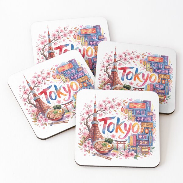 Item preview, Illustration of Tokyo Landmarks and Cultural Symbols designed and sold by jopiew.