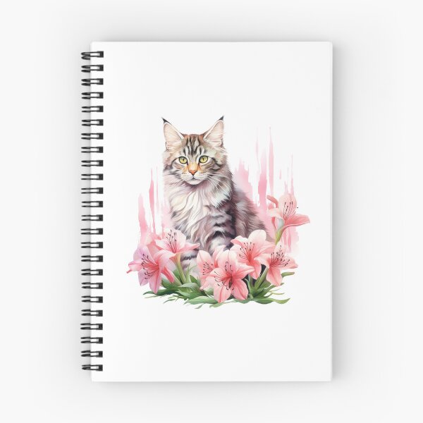 Item preview, Pink Lily Cat | Elegant Floral Aesthetic Art designed and sold by Mandayartstudio.