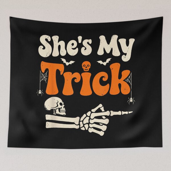 Item preview, She's My Trick Skeleton Hand Couples Matching Halloween designed and sold by HuserPiri.