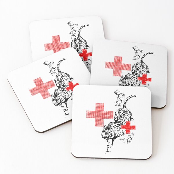 Artikelvorschau, Silhouette Tiger & Rotes Kreuz entworfen und verkauft von Tallboy666.