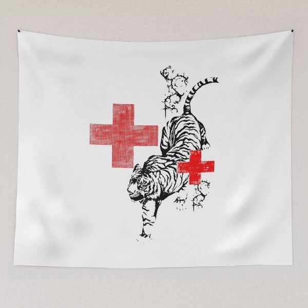Item preview, Silhouette Tiger & Red Cross designed and sold by Tallboy666.