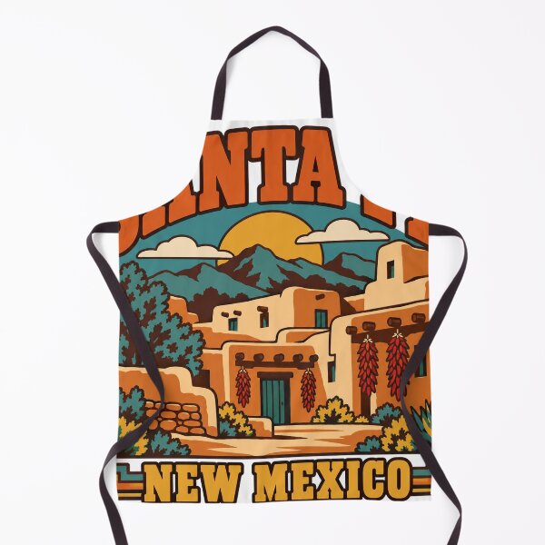Item preview, Santa Fe Gift - Vintage Santa Fe New Mexico Travel Art designed and sold by RedRubyBubble.
