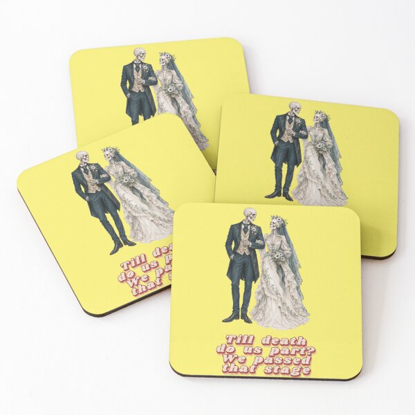 Item preview, Skeleton Bride and Groom Till Death Do Us Part Saying designed and sold by Mauswohn.