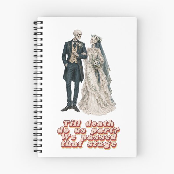 Item preview, Skeleton Bride and Groom Till Death Do Us Part Saying designed and sold by Mauswohn.
