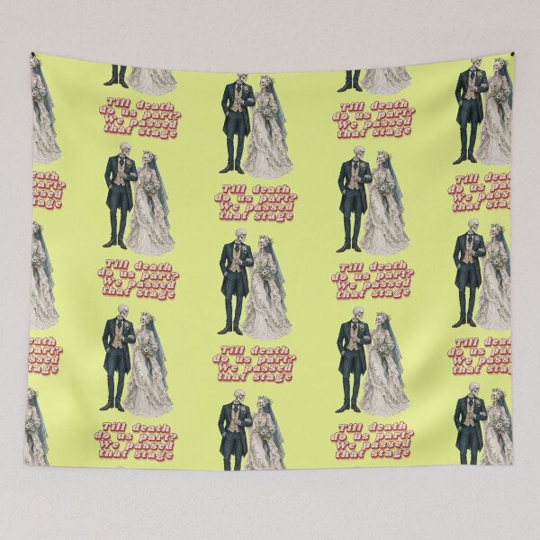 Item preview, Skeleton Bride and Groom Till Death Do Us Part Saying designed and sold by Mauswohn.