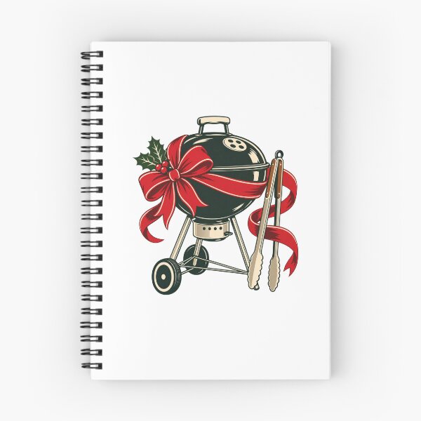 Item preview, Christmas Barbecue Grill with Red Bow and Holly designed and sold by skyartdesign.