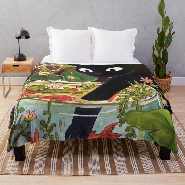 Item preview, Curious Black Cat and Frog Wanderer by the Matisse's Goldfish designed and sold by LexaArtworks.