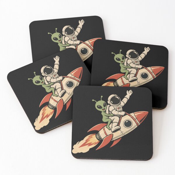 Item preview, Retro Astronaut and Alien Space Adventure designed and sold by Nol1ytv.