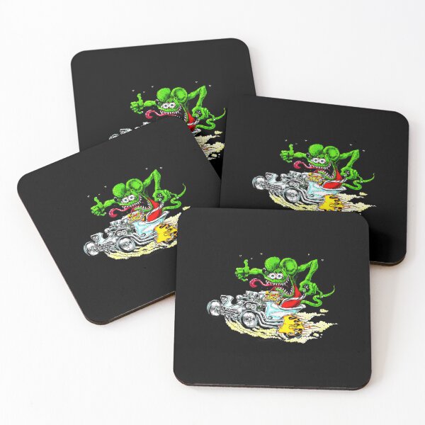 Item preview, Cartoon Rat Driving Hot Rod Flames designed and sold by OKAYDA.