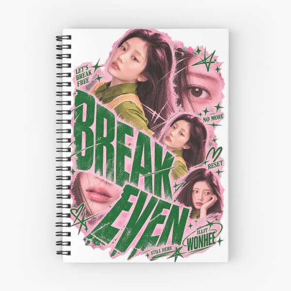 Item preview, Wonhee ILLIT Break Even Distressed Typography | Kpop Fan Art designed and sold by Valereekmerch.