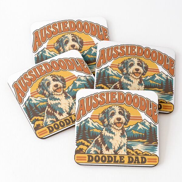 Item preview, Aussiedoodle Gift - Doodle Dad designed and sold by RedRubyBubble.